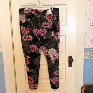 Terra & Sky Floral Jeggings 1x